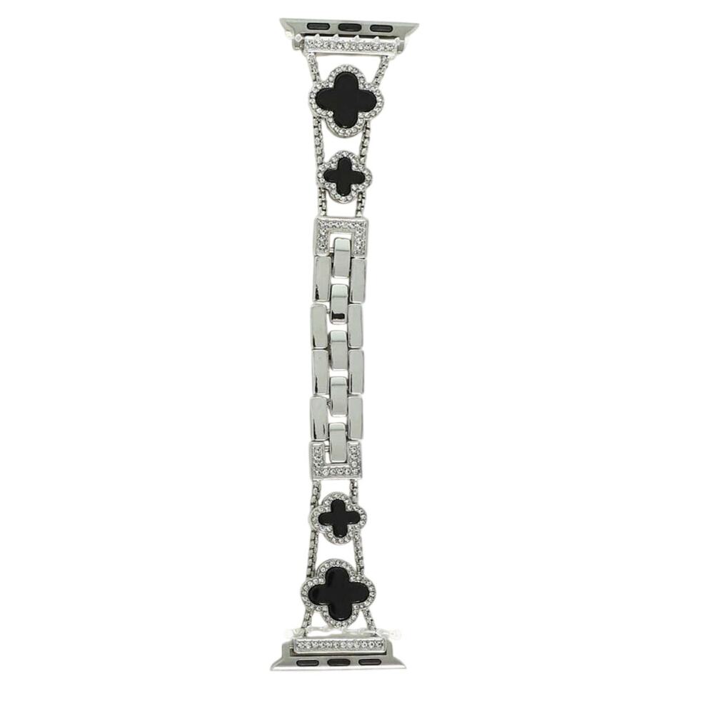 Quatrefoil Rhinestone Pave Apple Watch Chain Band